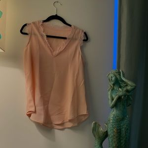 Peach pink tank top shirt
